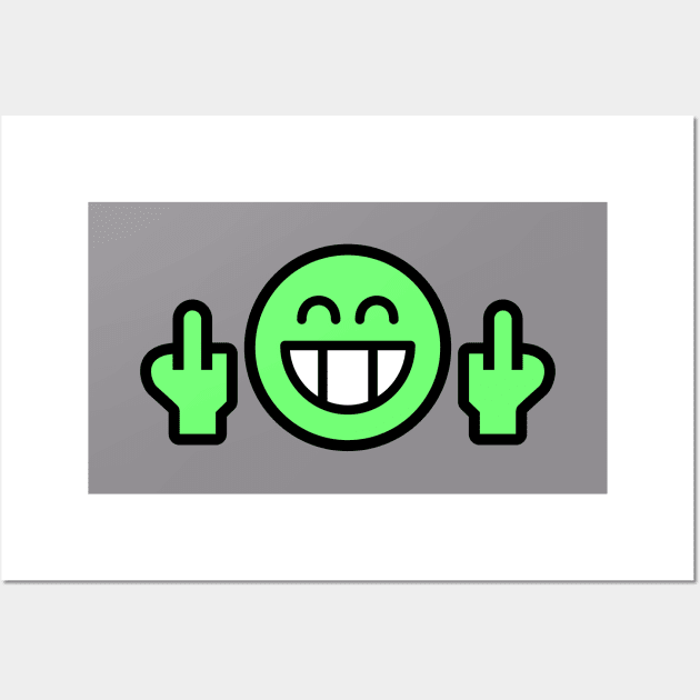 Smiley Emoji cheeky grin (3c) Wall Art by GetTheCar